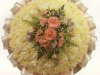 floral funeral posy based with focal flowers 12"