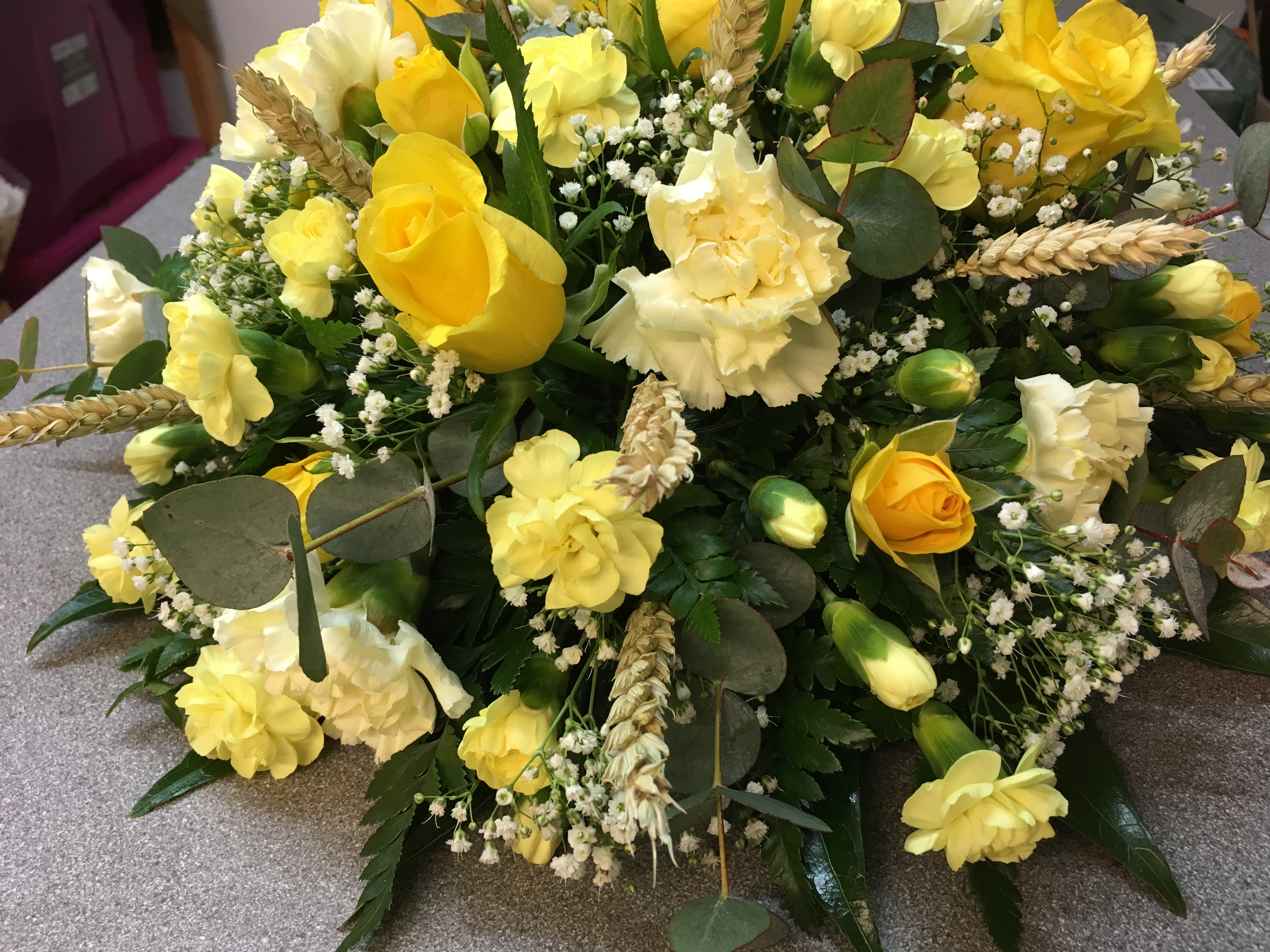 floral posy funeral tribute