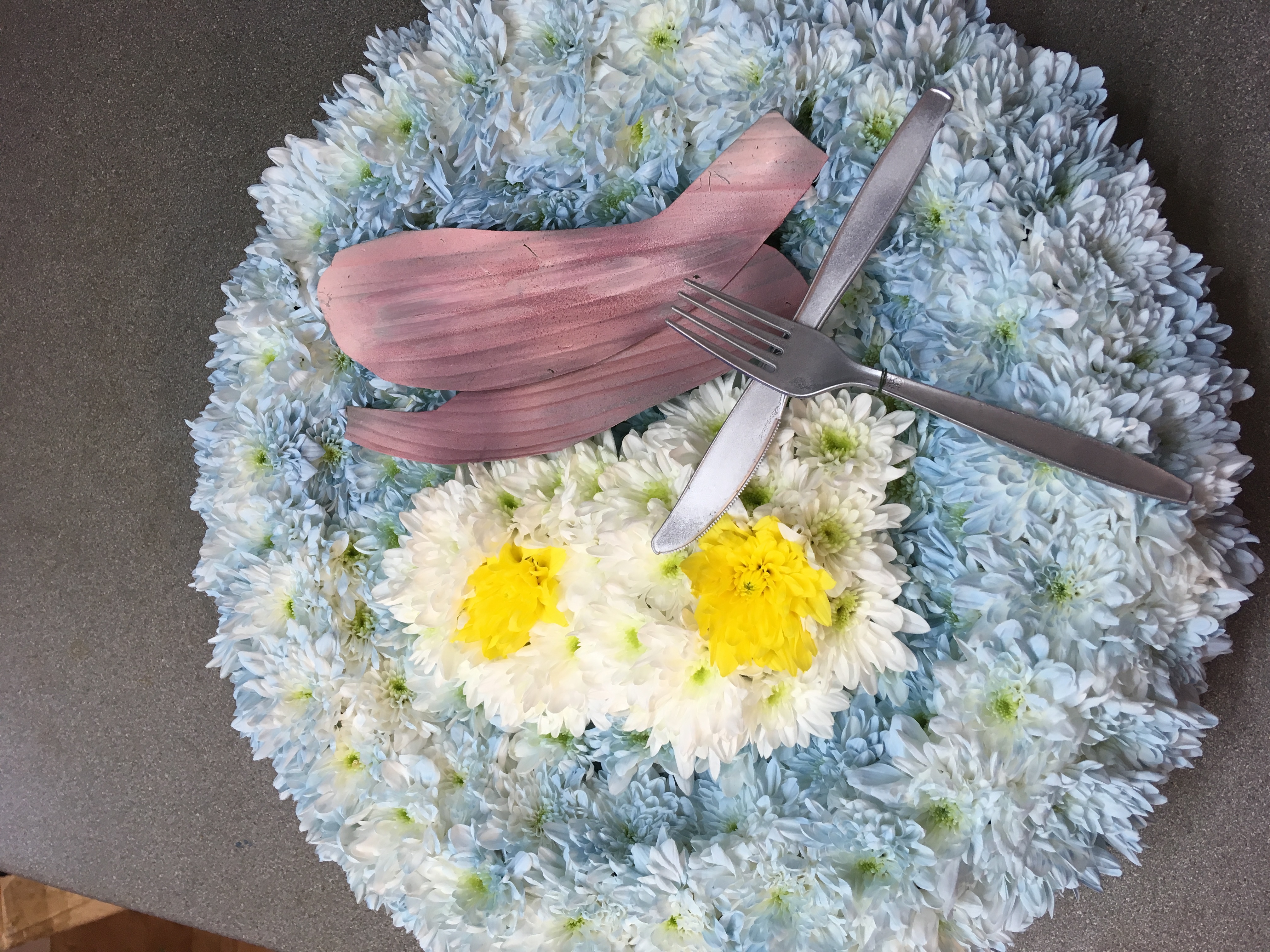 Egg& Bacon made from flowers