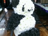 Panda made from flowers