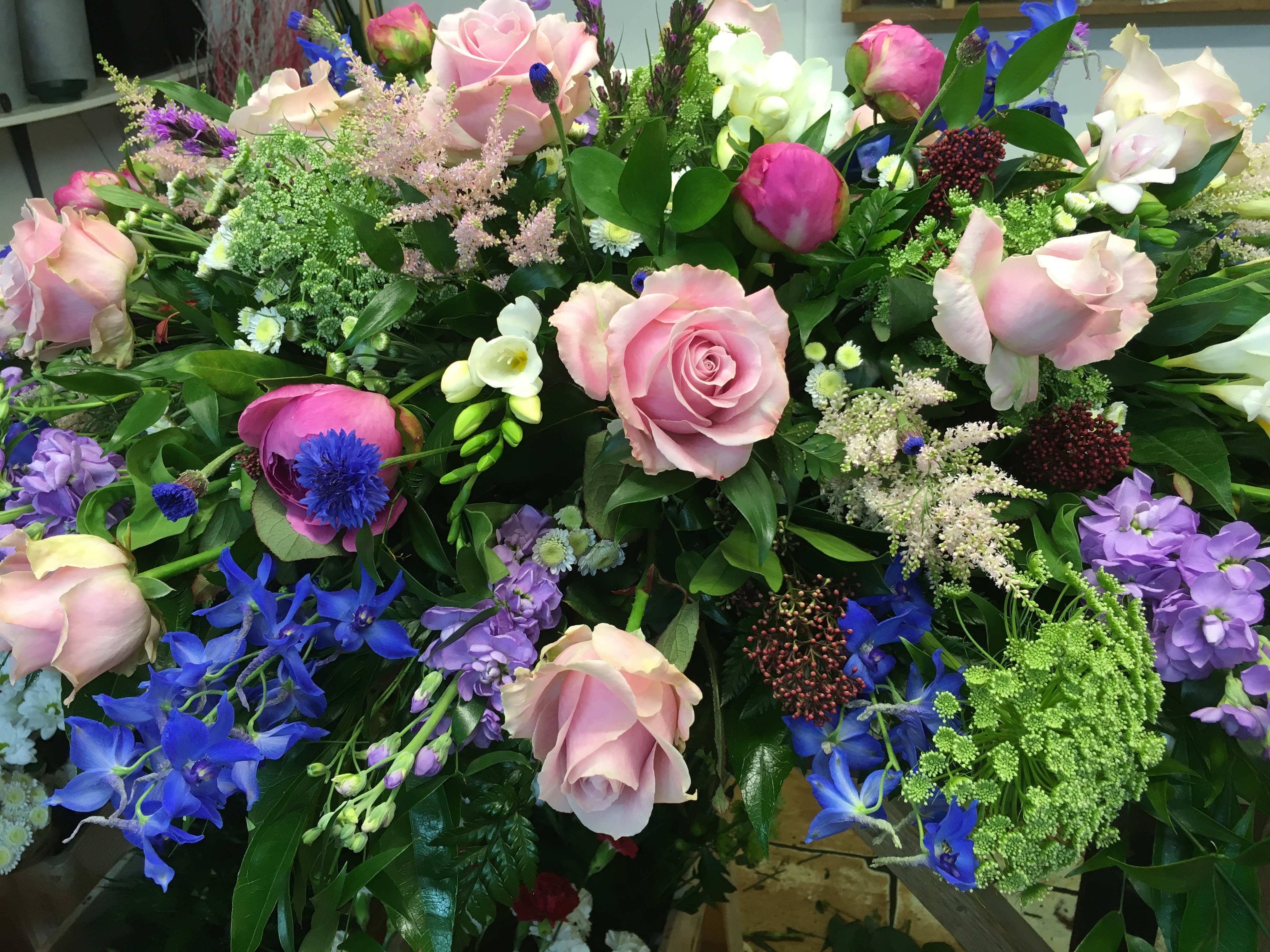 Cottage Garden Coffin Flowers