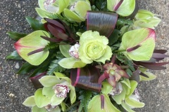 Roses, orchid, anthurium spray