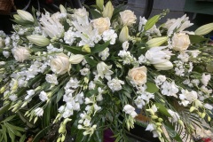CSGW Cascading White flowers for coffin
