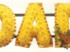 Yellow Based Funeral Tribute letters