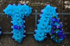 Blue Ribbon / Blue Based Funeral Tribute letters