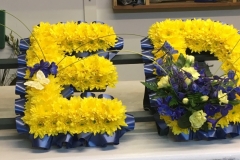 Yellow Ribbon / Yellow Based Funeral Tribute letters