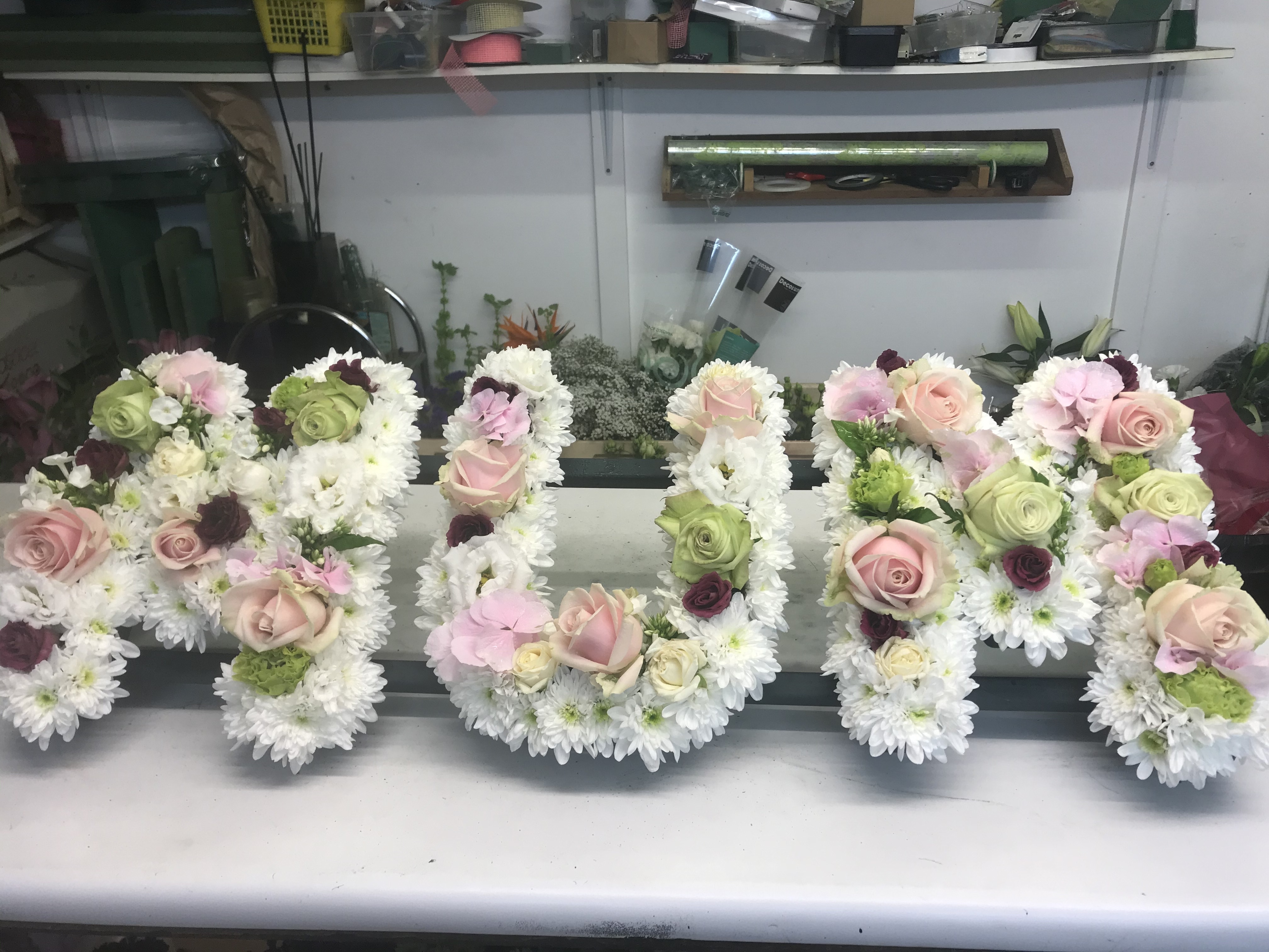 ROSE MUM Funeral Tribute letters