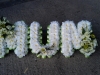 White Mum  Funeral Tribute letters