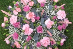 floral funeral posy 14"