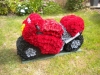 Motor Bike 3D made from flowers