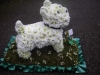 Westie made from flowers