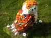 Owl made from flowers
