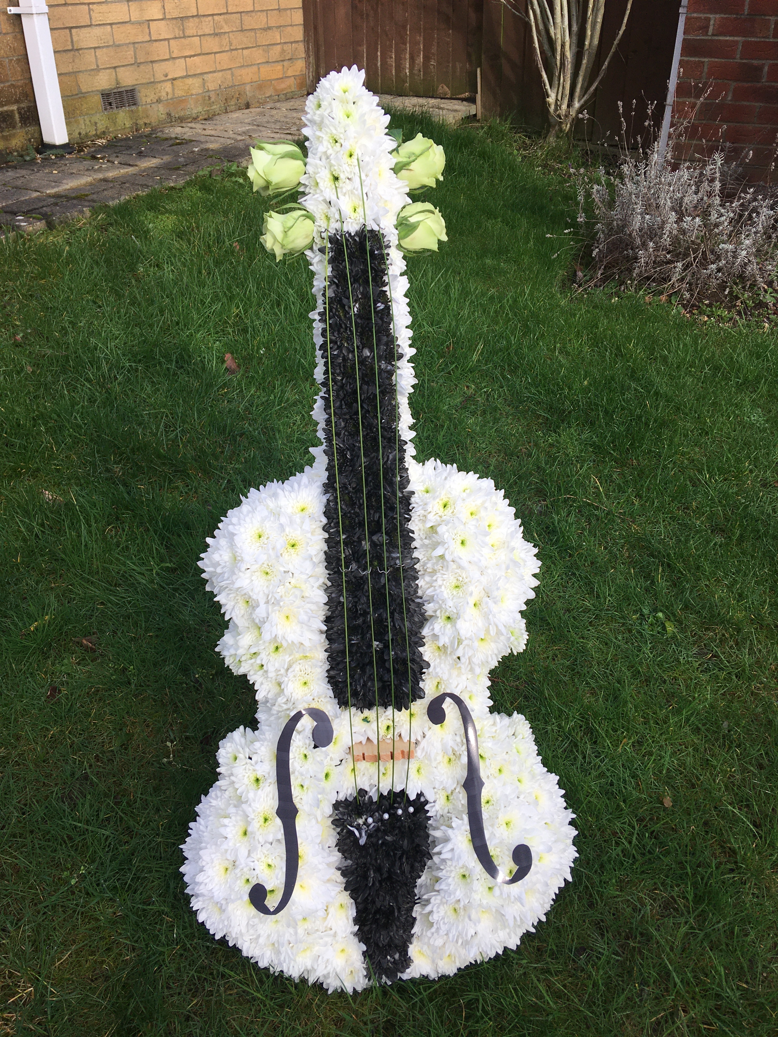 Cello made from flowers