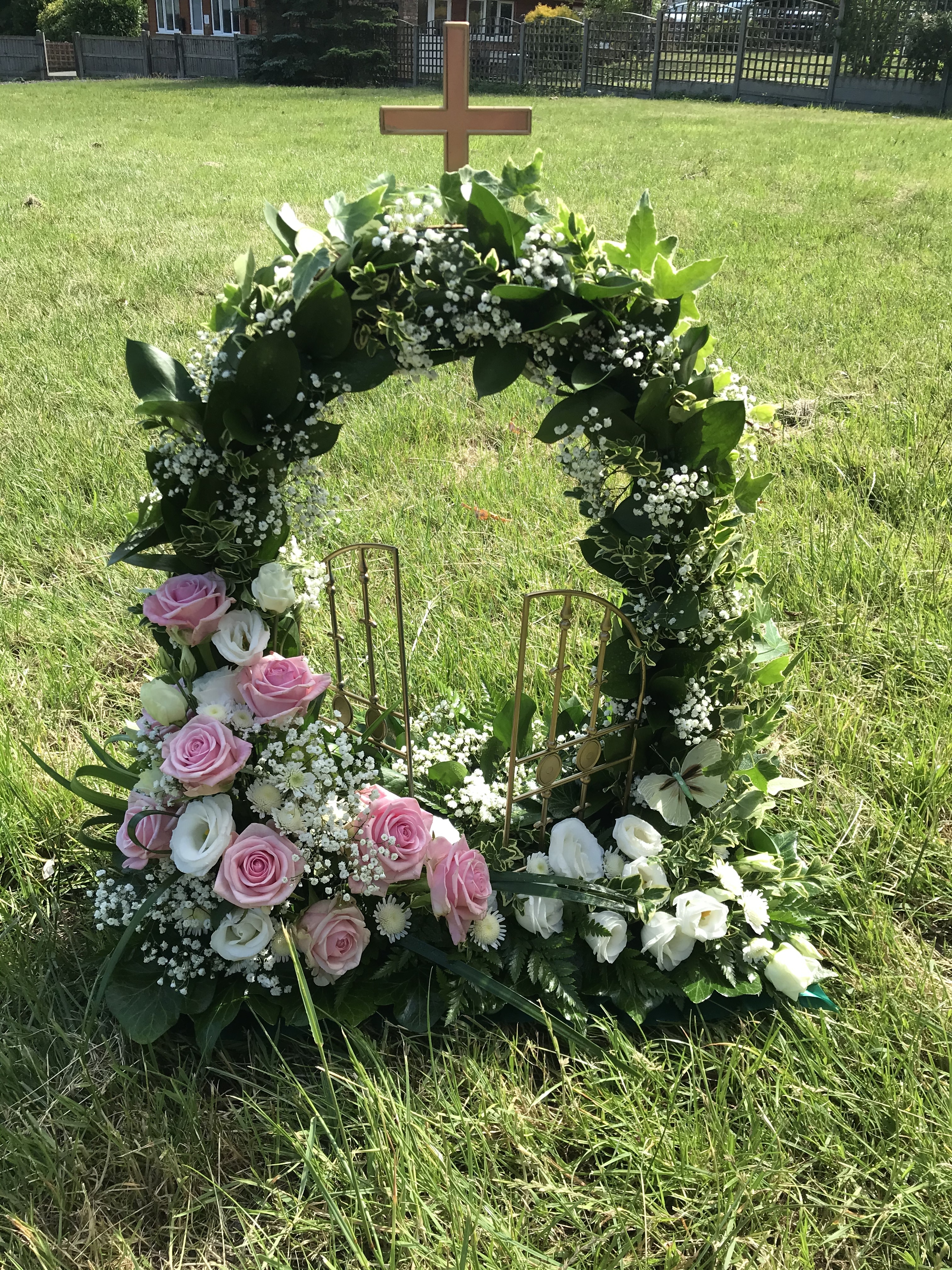 Gates of Heaven made from flowers