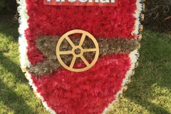 Arsenal logo made from flowers