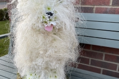 OLD ENGLISH SHEEP DOG made from flowers