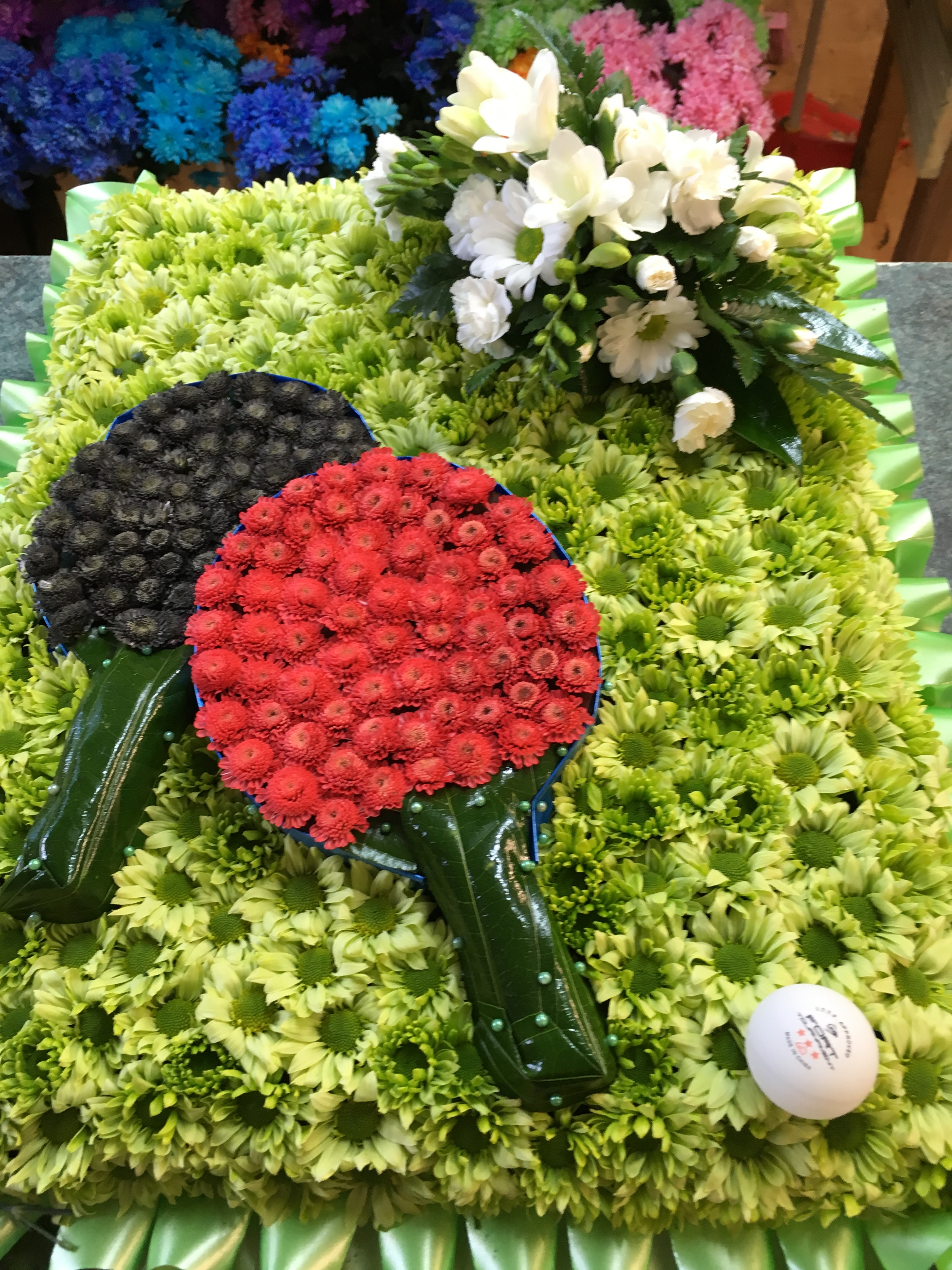 table tennis bats made from flowers