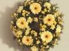 floral funeral wreath loose flowers 12"