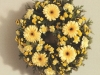 floral funeral wreath loose flowers 14"