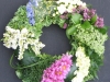 Grouped flower funeral wreath 16"