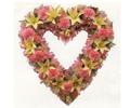 Heart funeral flowers
